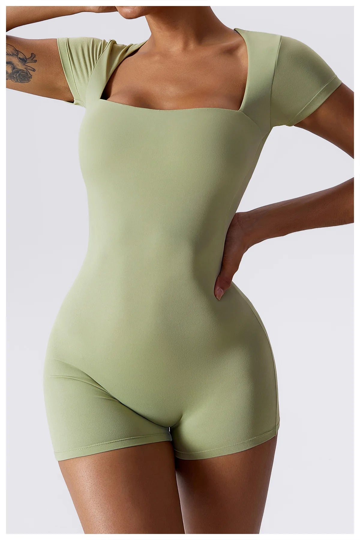 Yoga Suit Short One Piece Sports Suit Short Sleeve Gym Push Up Training Fitness Yoga Bodysuit Sports