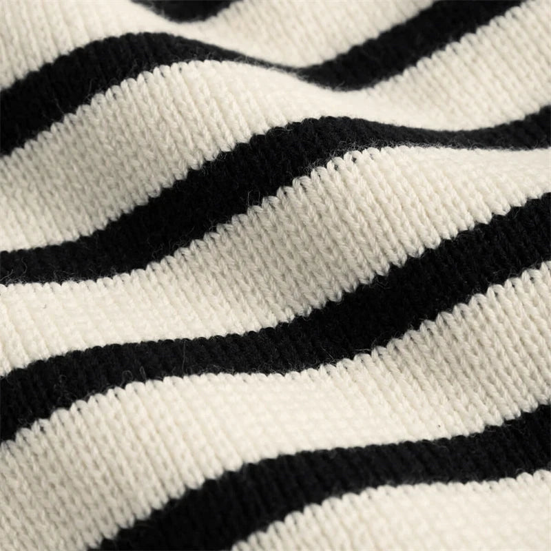 Striped Knit 2 Piece-Set Shorts Zebra ed Cardigan And High Waist Patchwork Shorts Sets Knit
