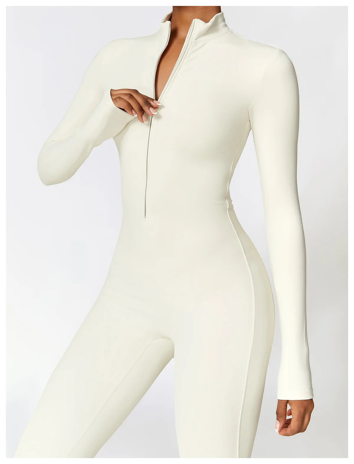 Zipper Yoga Rompers Long Sleeved One-piece Sports Gym Jumpsuits Workout High-intensity Fitness Skin-tight Garment