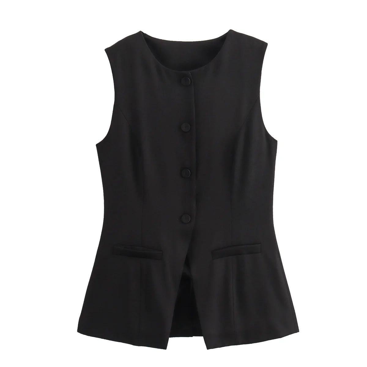 White Sleeveless Vest Button Vests for Jackets Pink Vest Top Street Tailored Vest