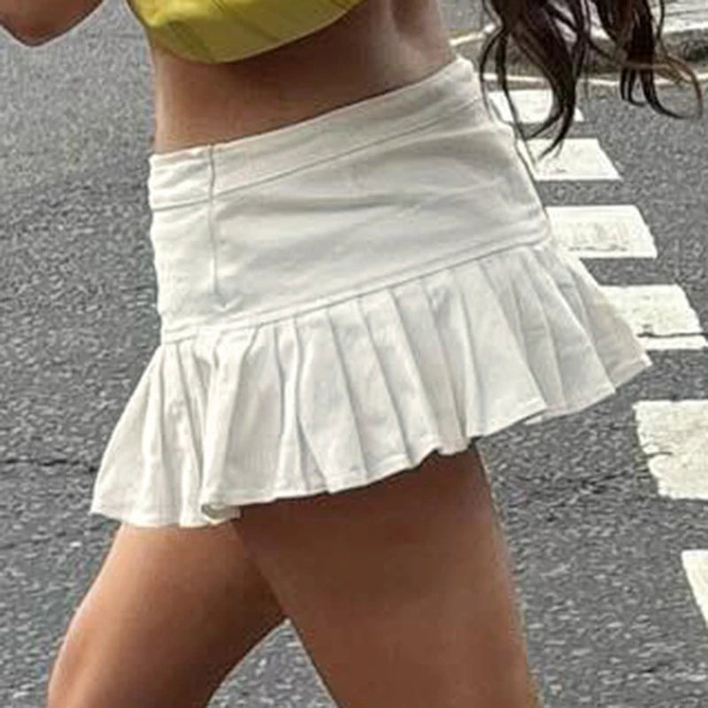 Low Waisted Pleated Skirts Bottoms