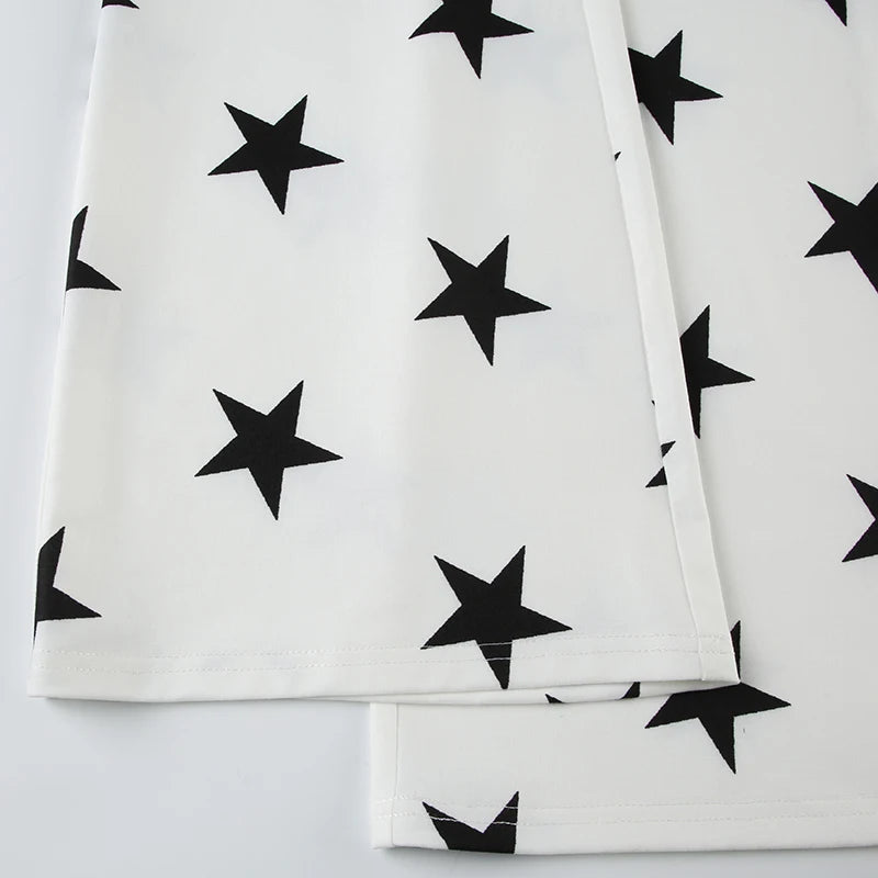 White Star Print Sweatpants