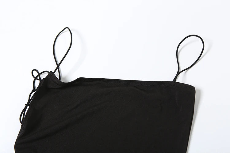 Dress Camisole Side Split Shirring Sleeveless Maxi Bodycons