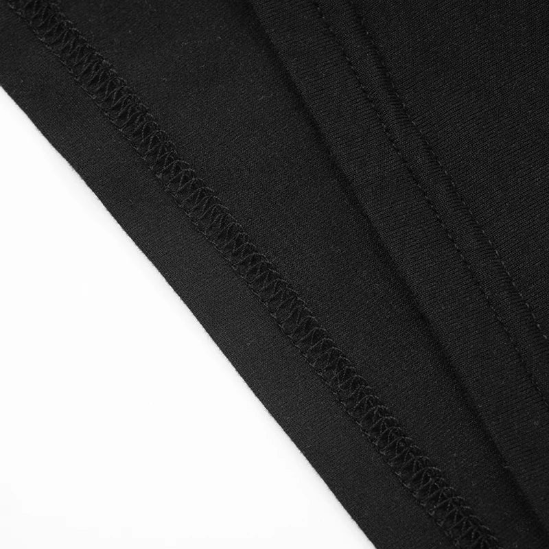 Black High Neck Slim Mini Dress