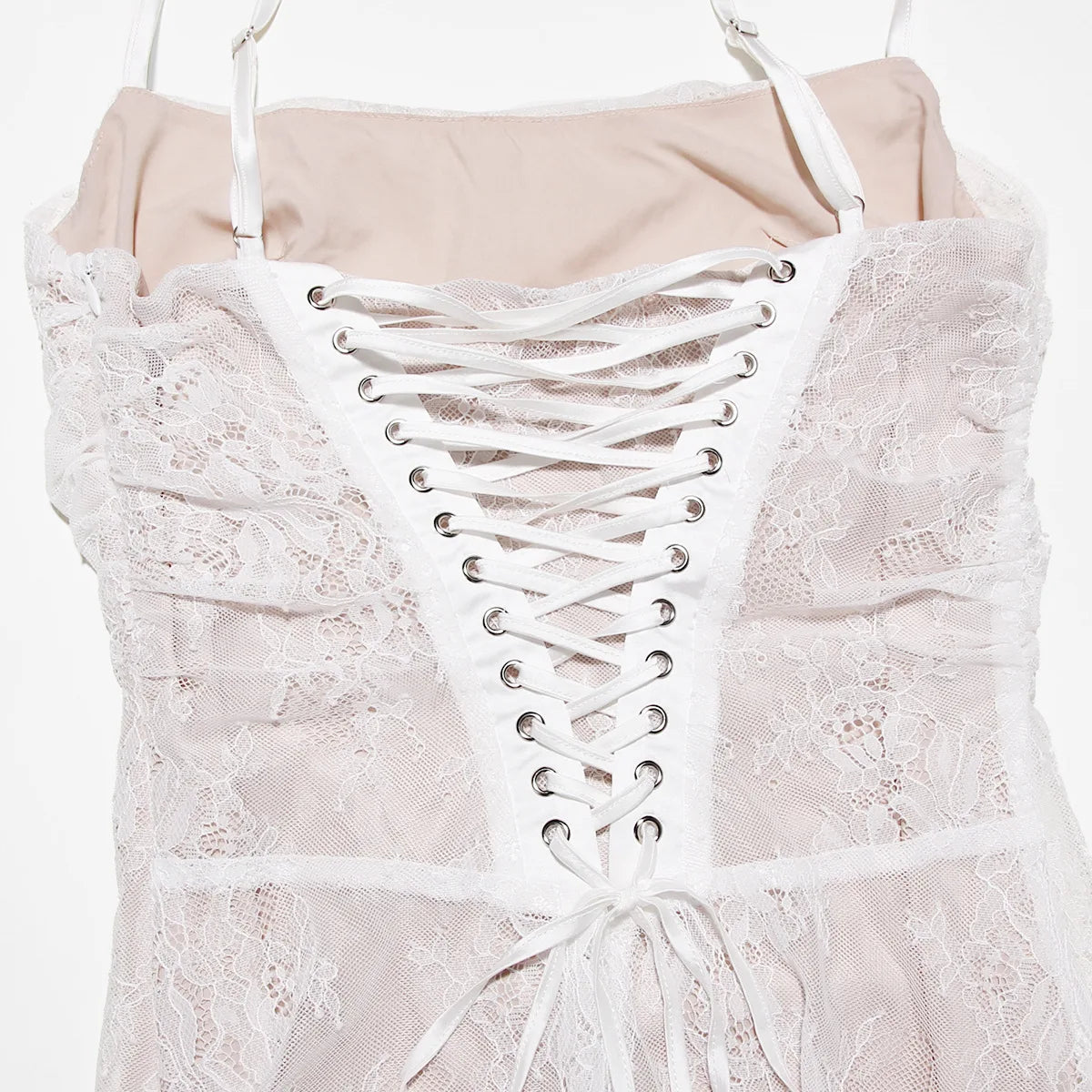 Lace Hollow Out Long Sleeve Two Piece Set
