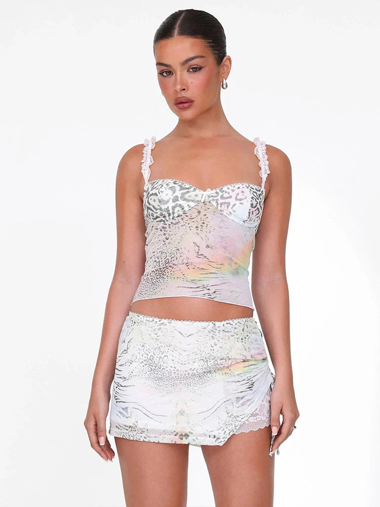 White Slim Two Piece Set