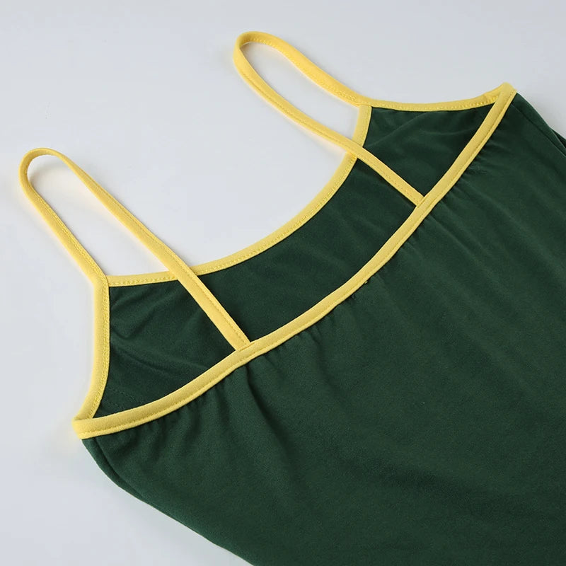 Tennis Spaghetti Strap Sleeveless Mini Dress