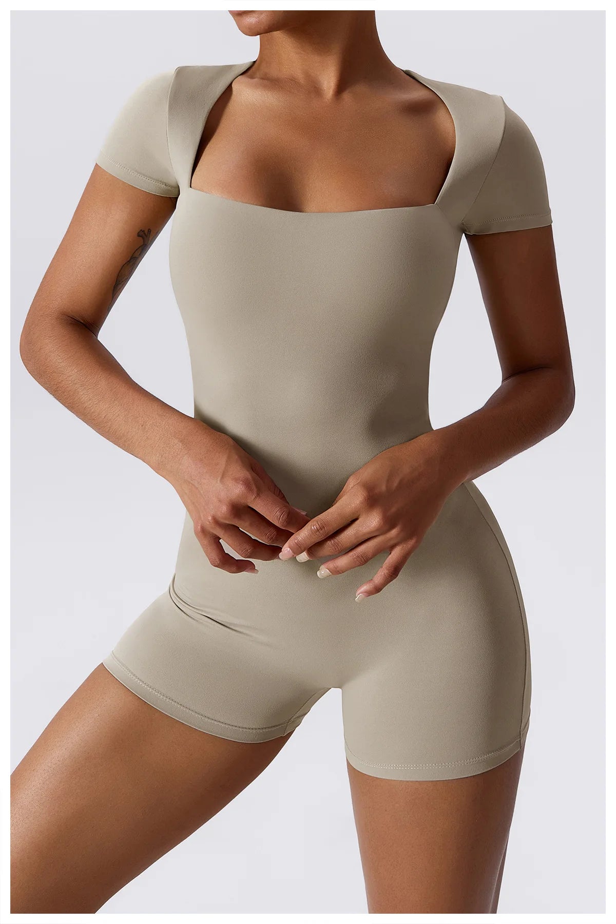 Yoga Suit Short One Piece Sports Suit Short Sleeve Gym Push Up Training Fitness Yoga Bodysuit Sports