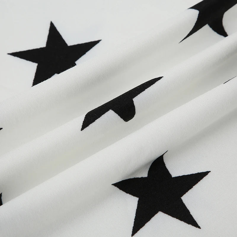 White Star Print Sweatpants