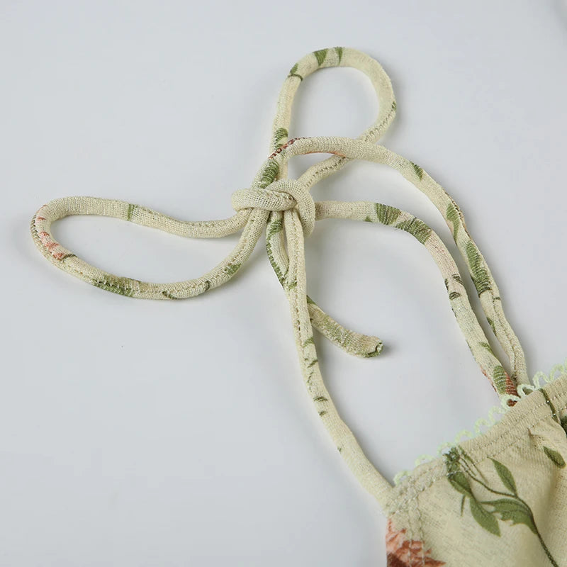 Green Lace Floral Top