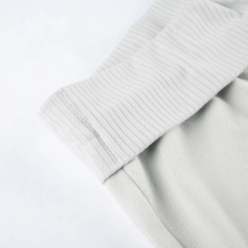 Turn-down Wait Trouer Wide Leg Pant All-match Bottom