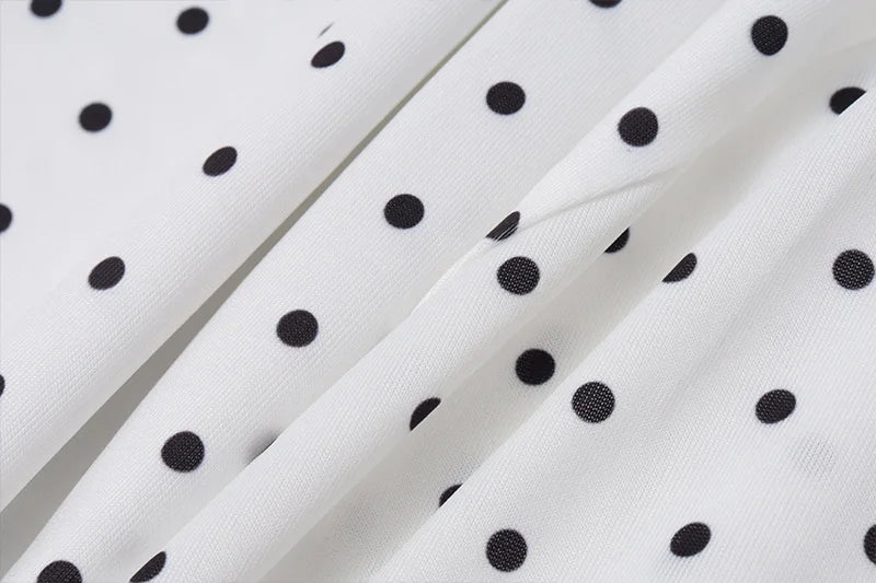 White Polka Dot Two Piece Set
