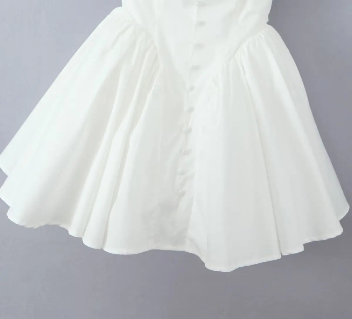 White Dress V Neck Cape Sleeve Dress Mini Casual Birthday Fluffy Skirt Dress