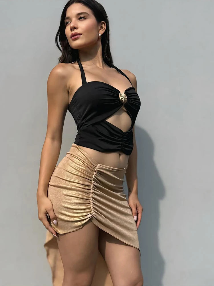 Halter Hollow Tank Top