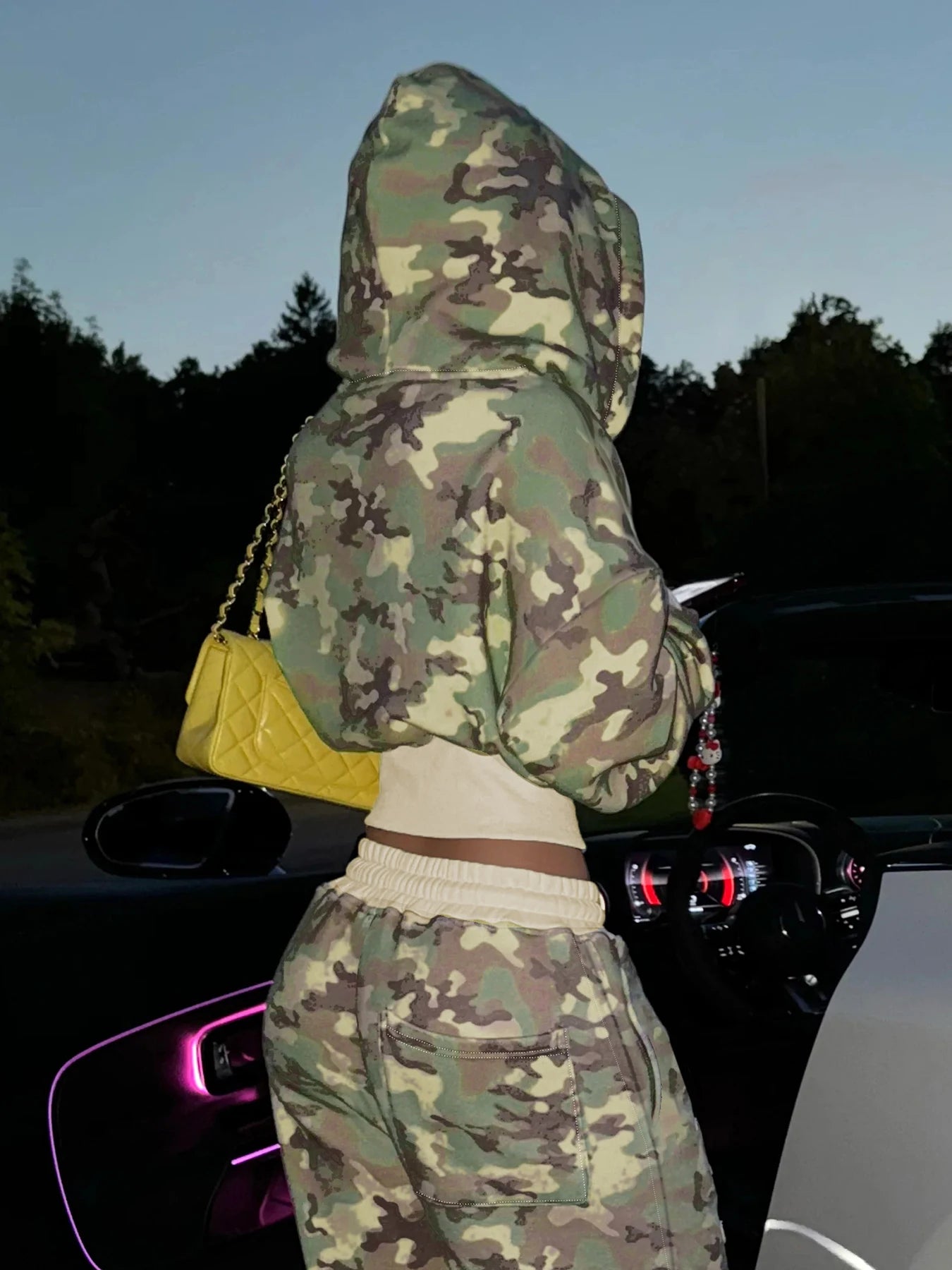 Camouflage Hoodie Coats Front-pockets Sweatshirts Long Seelves Jackets