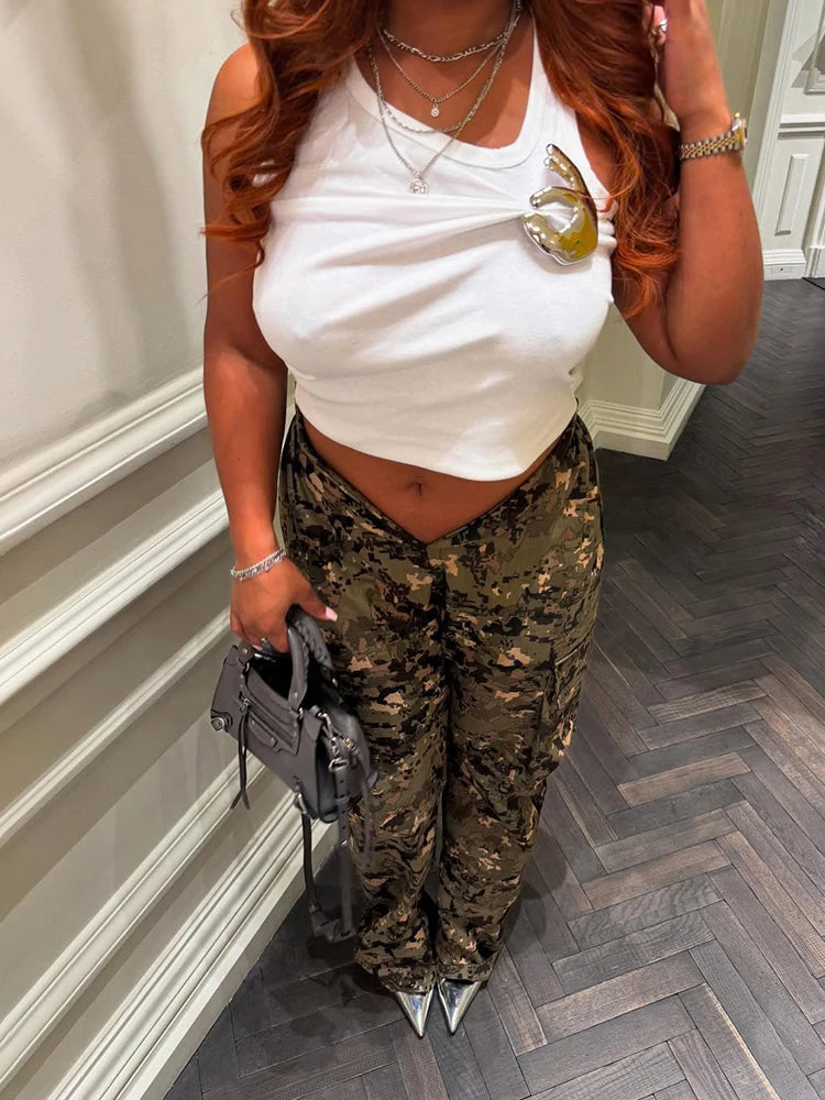 Metal Splice Sleeveless Top