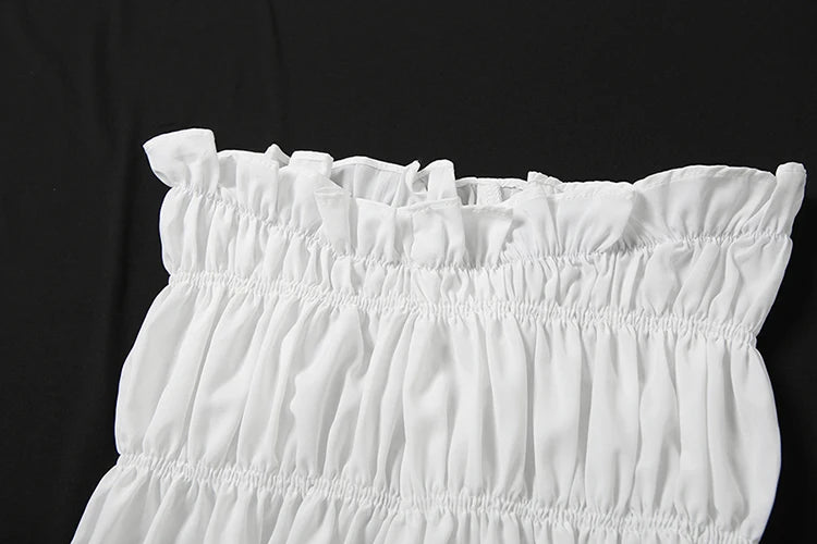 Two Piece Set Thin Ruched Ruffles Camisole Shorts Matching