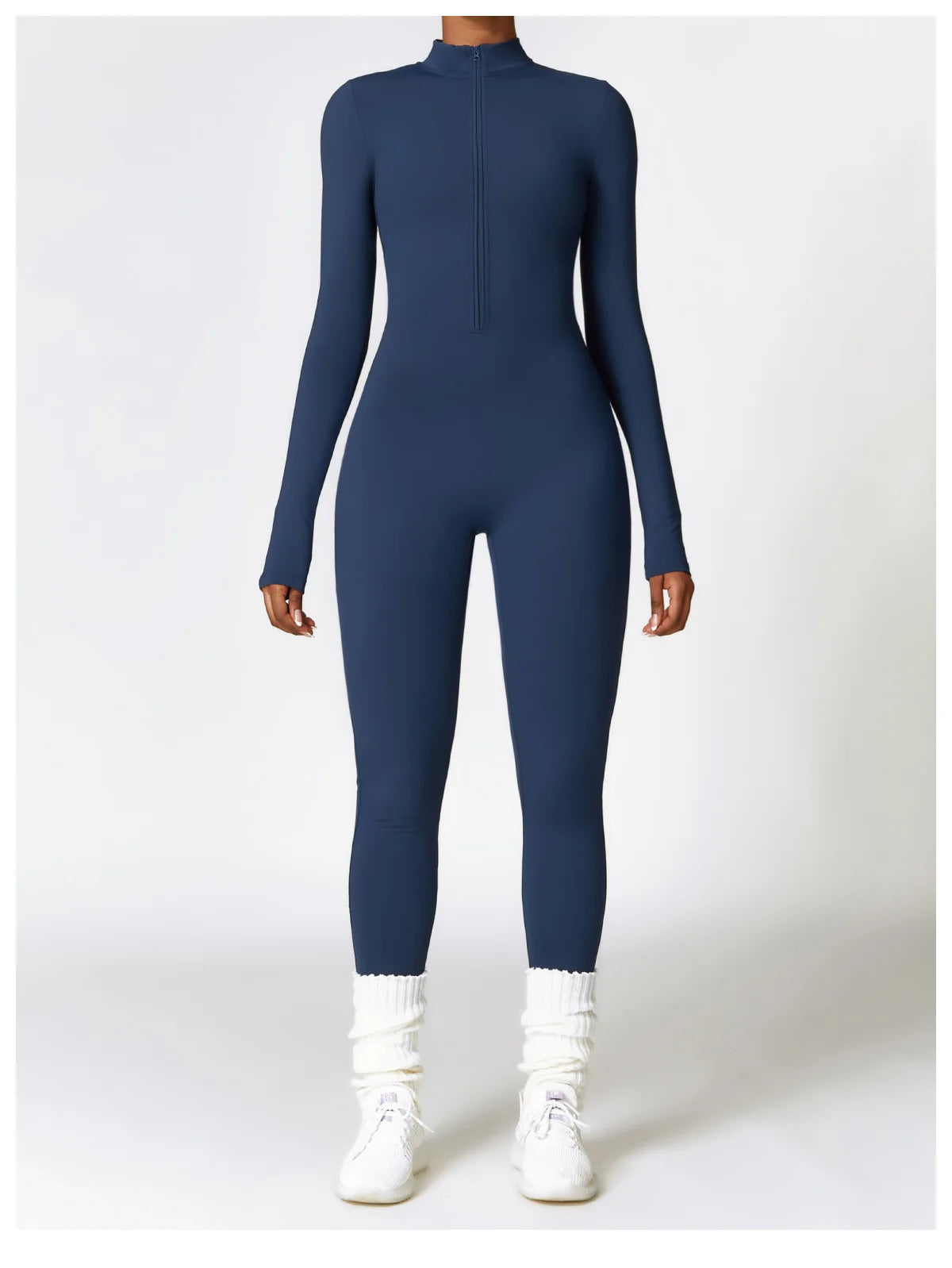 Zipper Yoga Rompers Long Sleeved One-piece Sports Gym Jumpsuits Workout High-intensity Fitness Skin-tight Garment