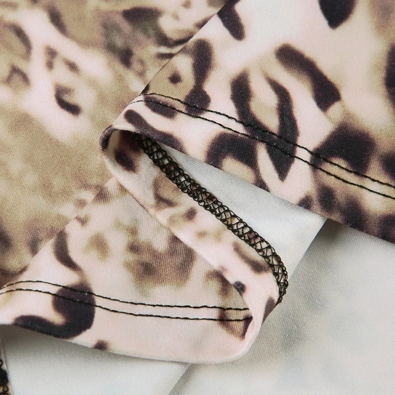 Leopard Two Piece of Set Camiole and Slim Short