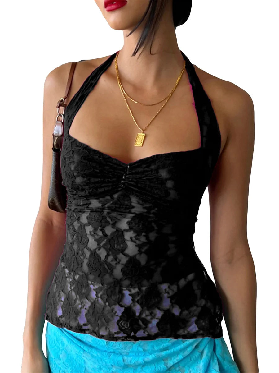 Lace See Through Top