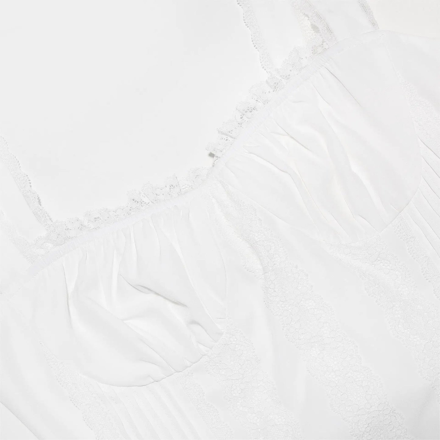White Cropped Top Spaghetti Strap Lace Up Top Lovely Tanks & Camis