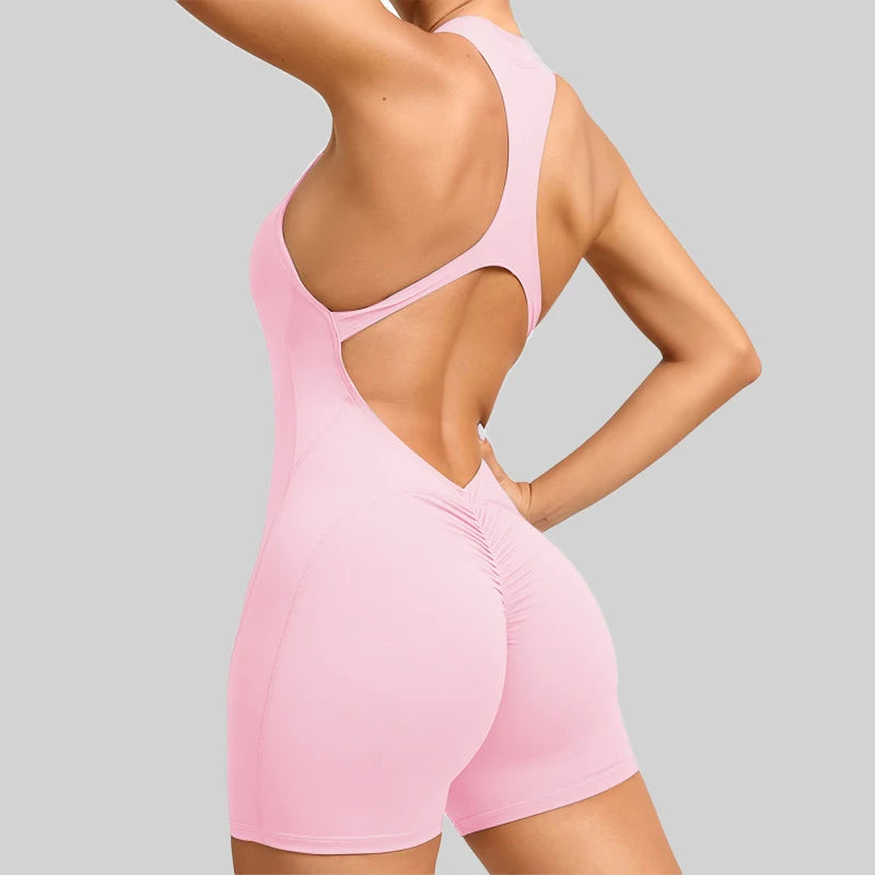 Short Gym Yoga Workout One-piece Bodysuit