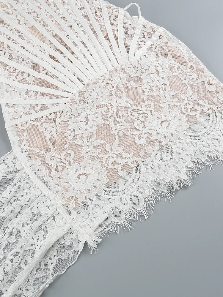 Strapless Lace Corset Mini Dress
