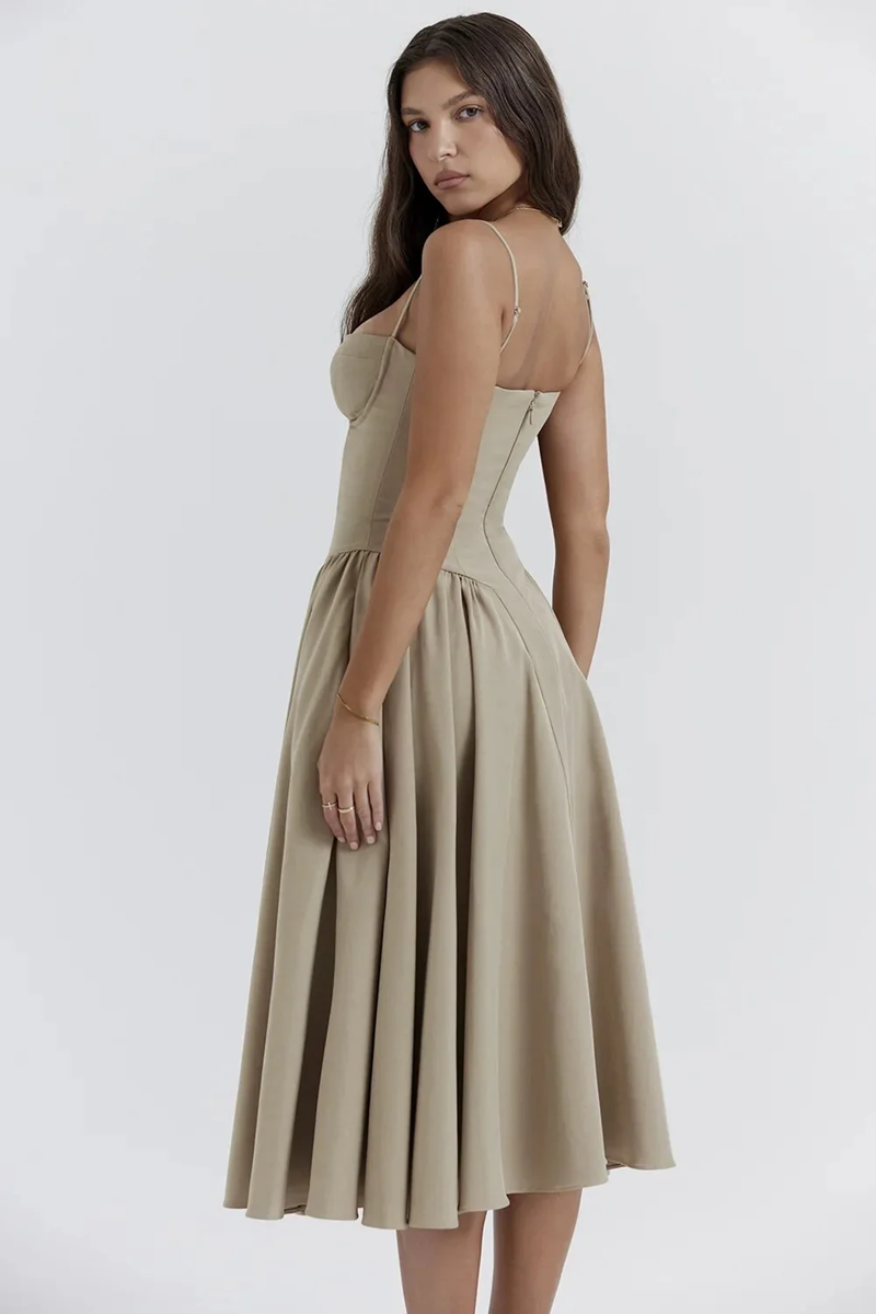 Apricot Midi Dress