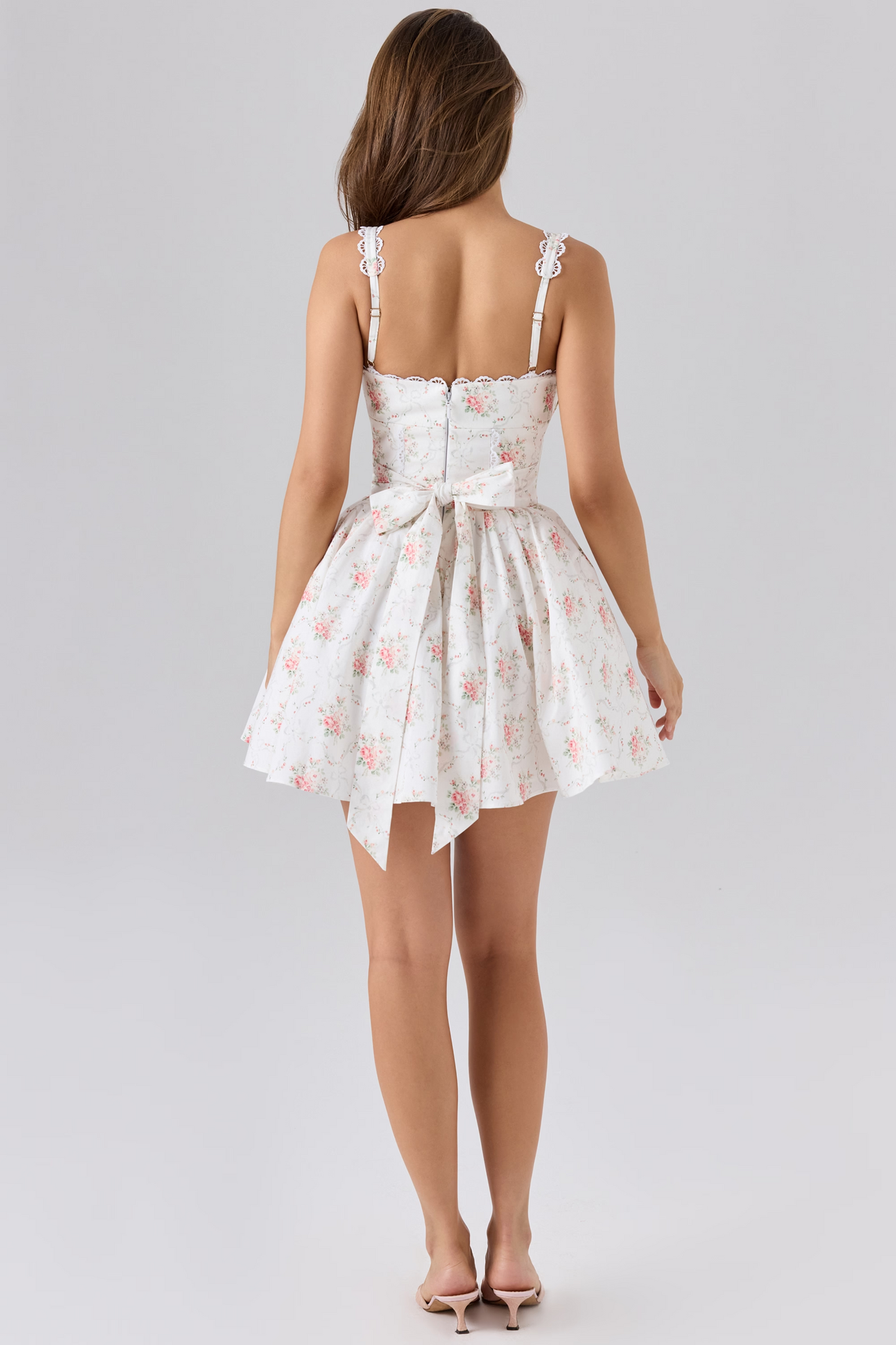 Floral A-Line High Waist Mini Dress