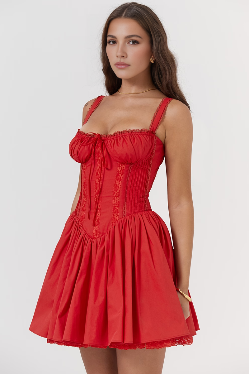 Red A-Line Mini Dress
