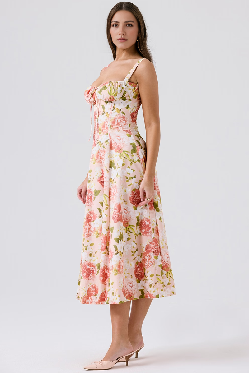 Peony Slit Midi Sundress
