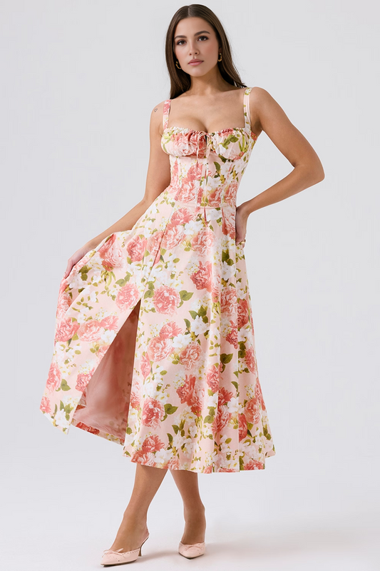 Peony Slit Midi Sundress