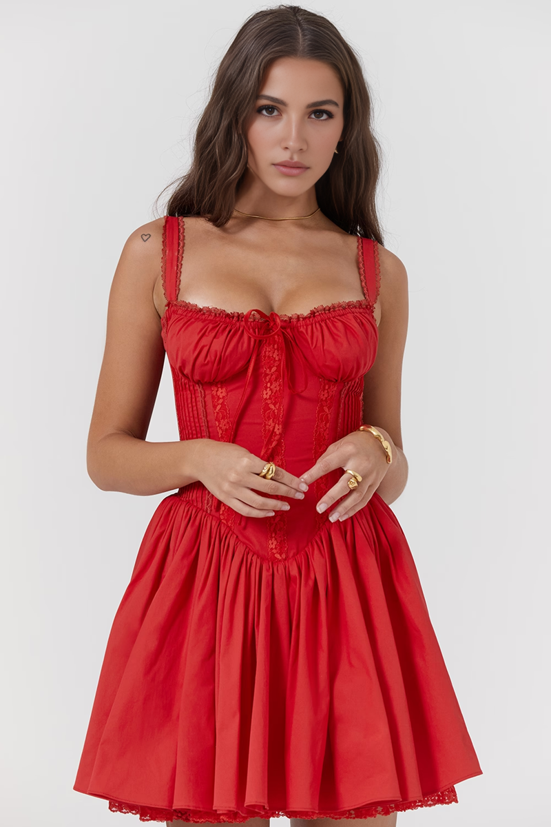 Red A-Line Mini Dress