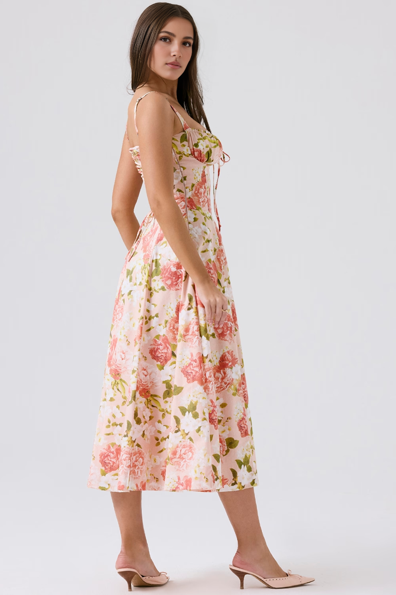 Peony Slit Midi Sundress
