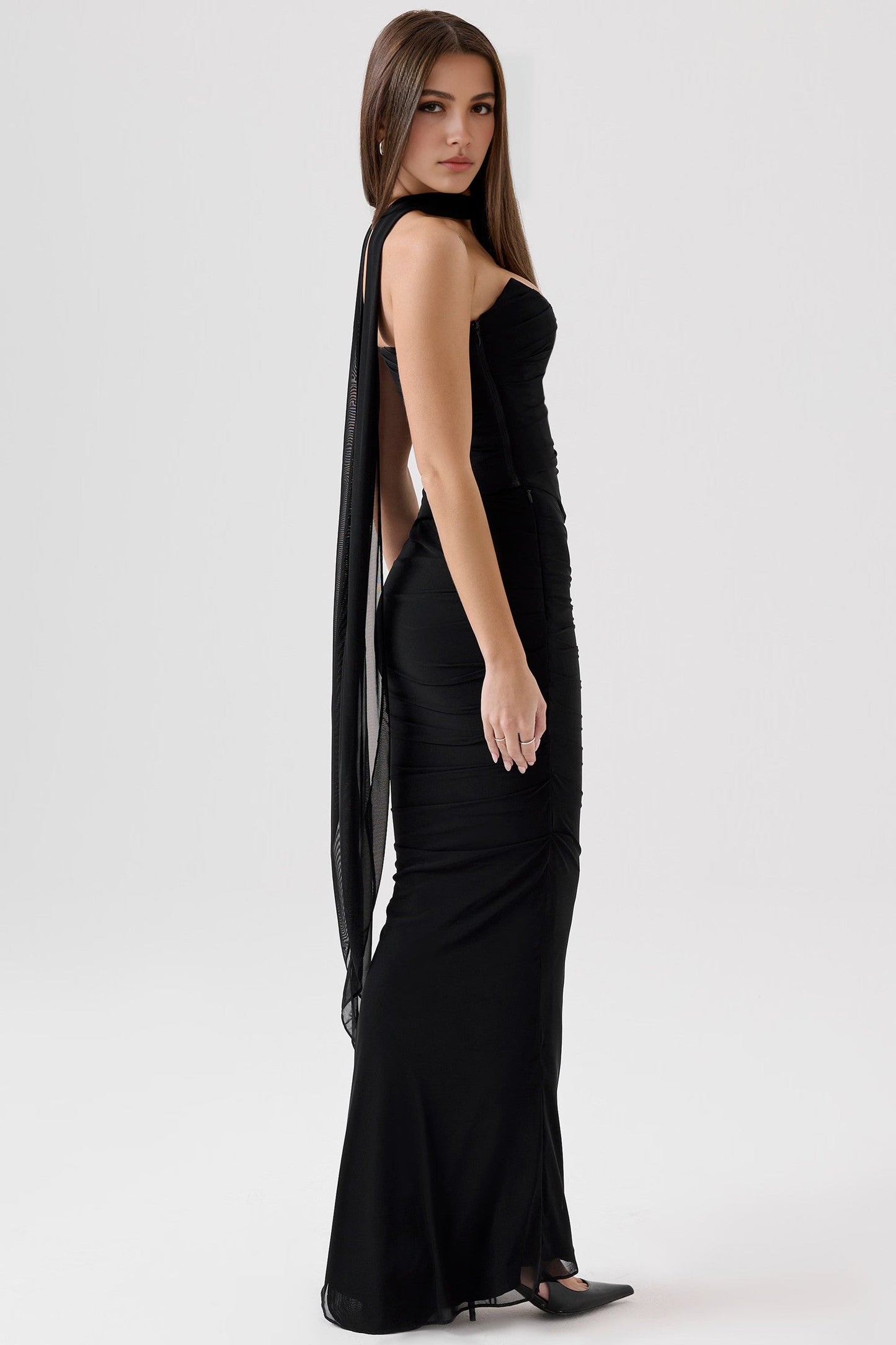 Black Strapless Bodycon Two Piece Set