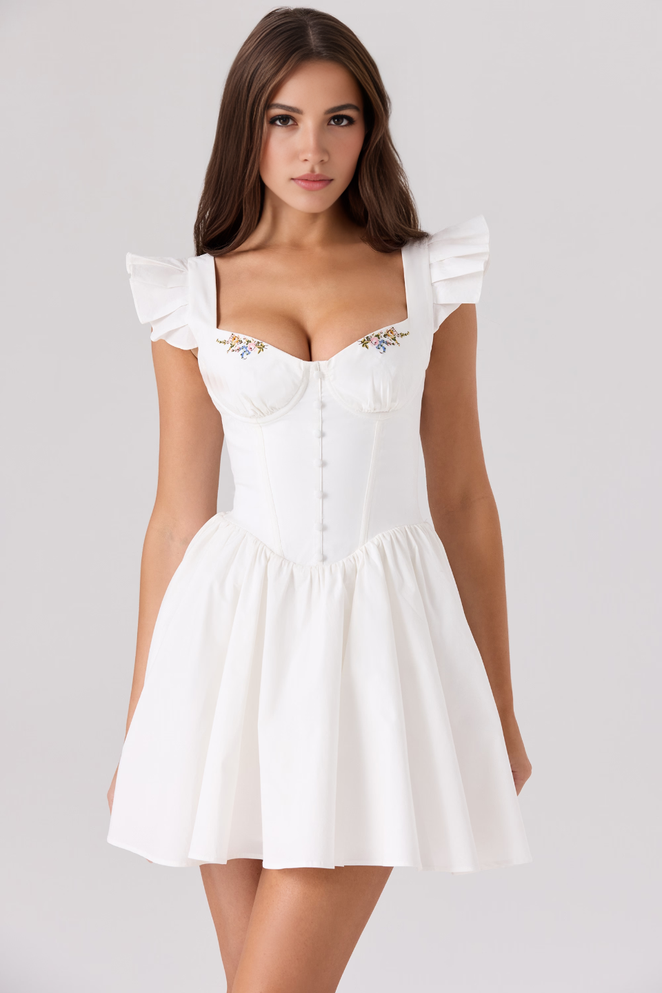 White A-Line Mini Dress