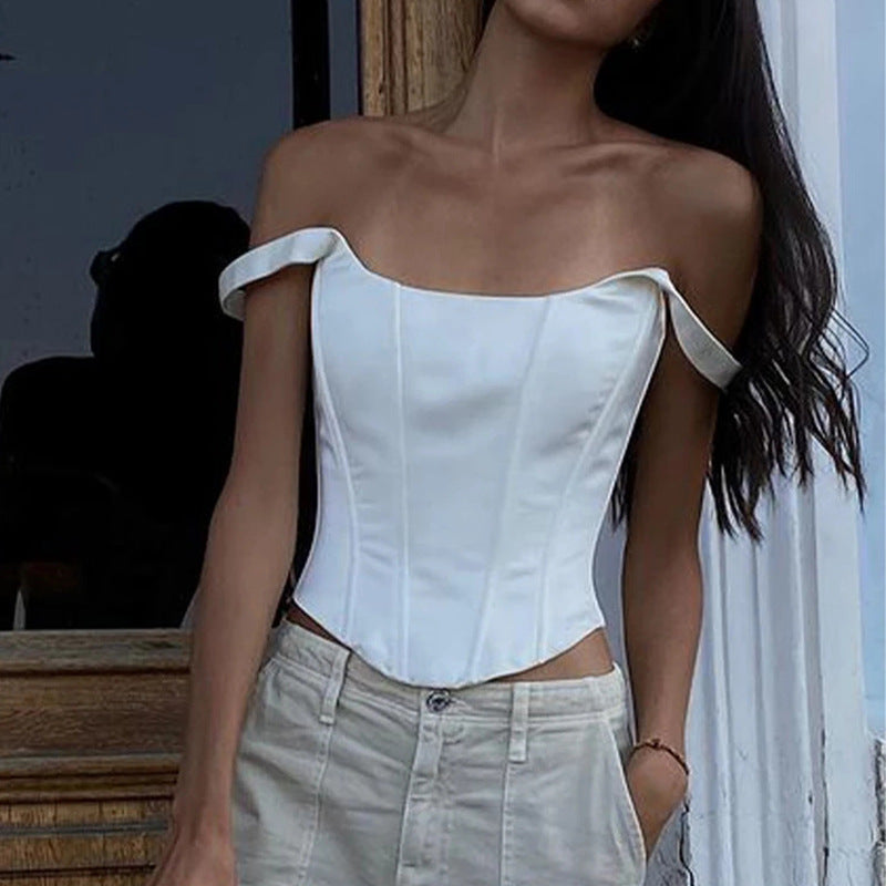 Fishbone Suspender Square Neck Strap Vest Top