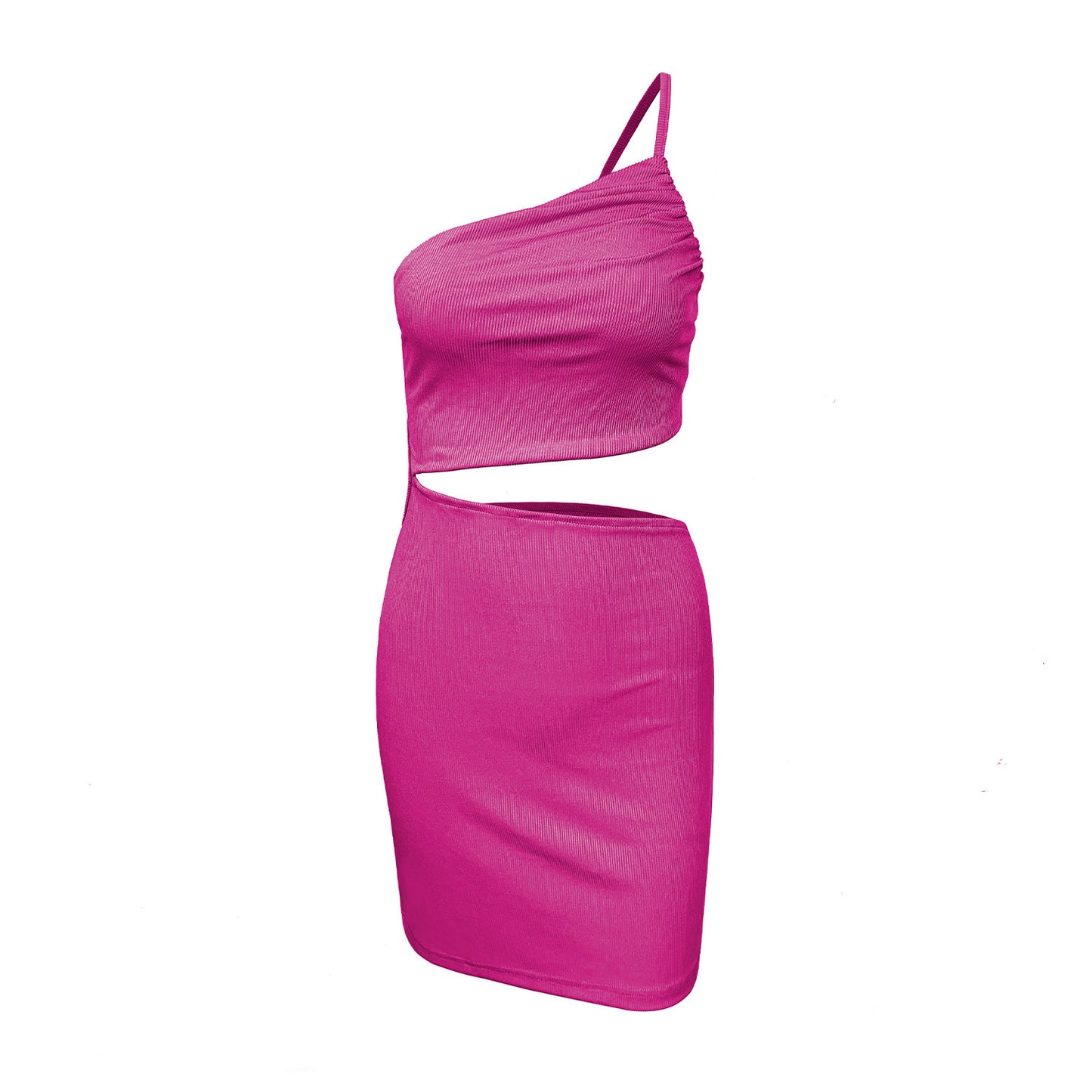 Women's Niche One-shoulder Drawstring Dress With A Sense Of Design