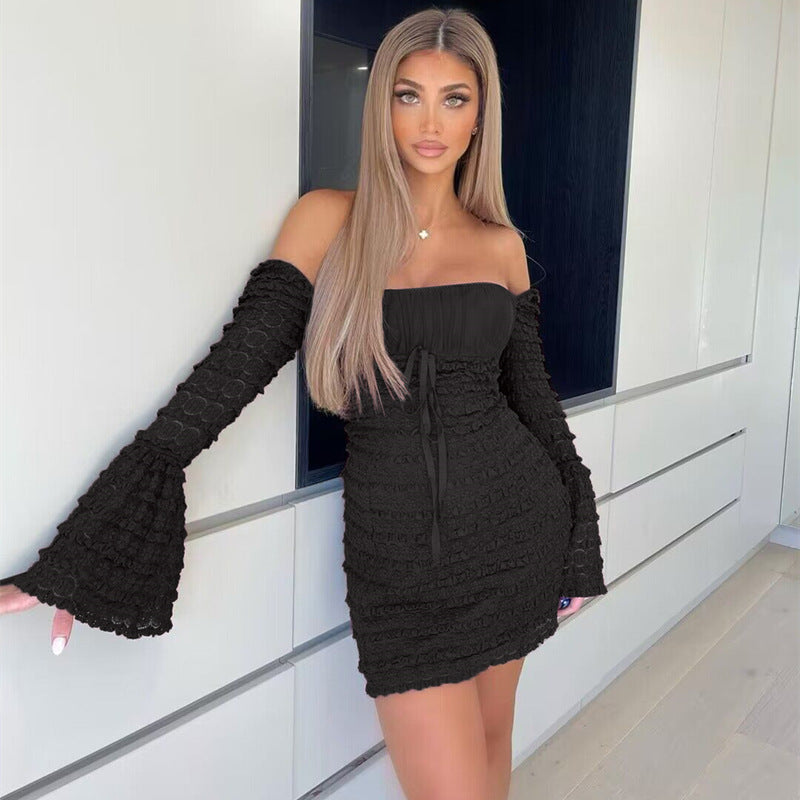 Bell Sleeve Sheath Dress Women