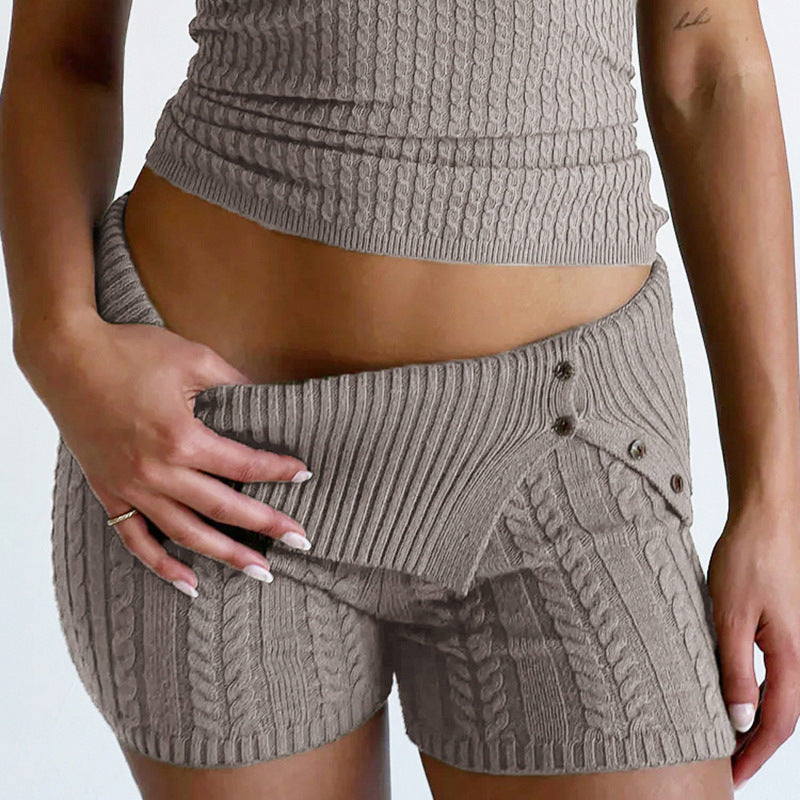 European And American Maillard Retro Pure Color Simple Casual Knitted Sweater