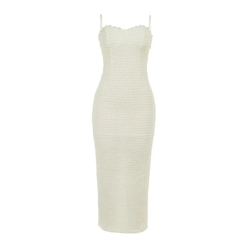 Apricot Backless Maxi Dress