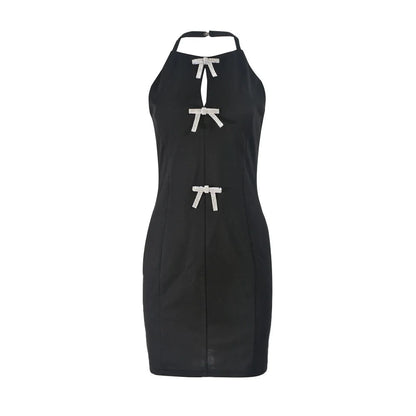 Backless Diamond Sparkling Mini Dress