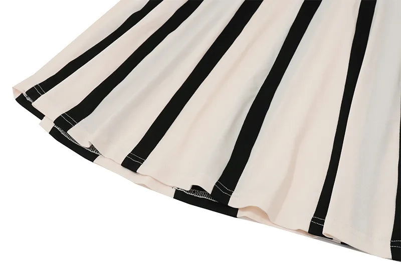 Backless Striped Mini Dress