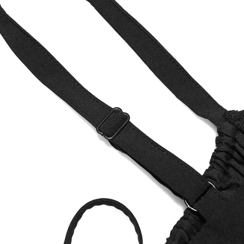 Black Corset Lace Up Top