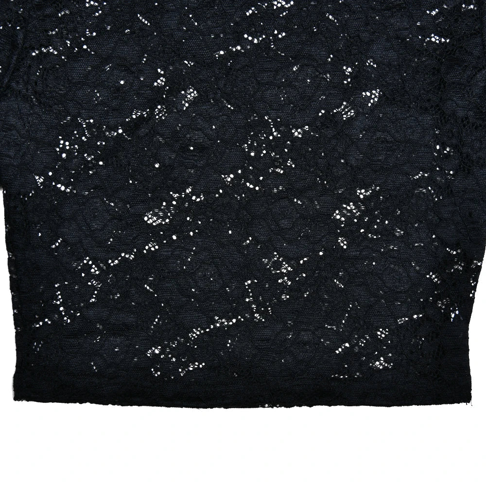 Black Lace Top and Maxi Skirt Set