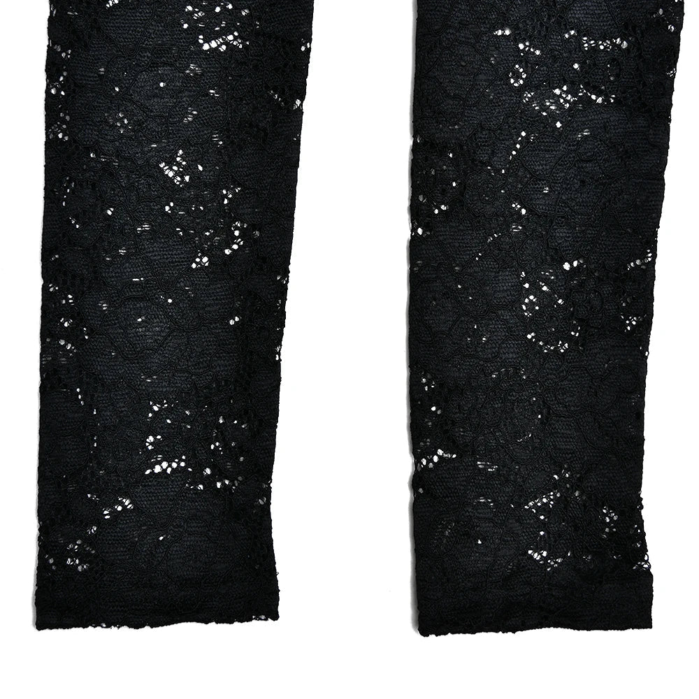 Black Lace Top and Maxi Skirt Set