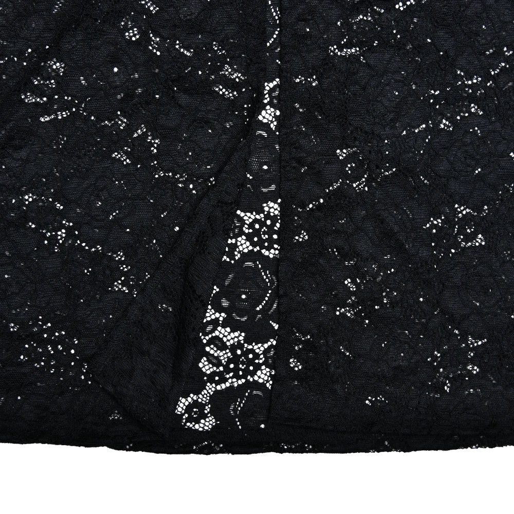 Black Lace Top and Maxi Skirt Set