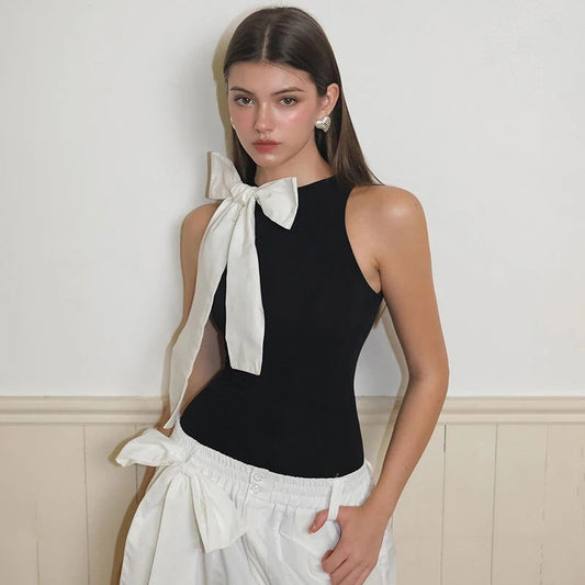 Bow Knitted Bodysuit