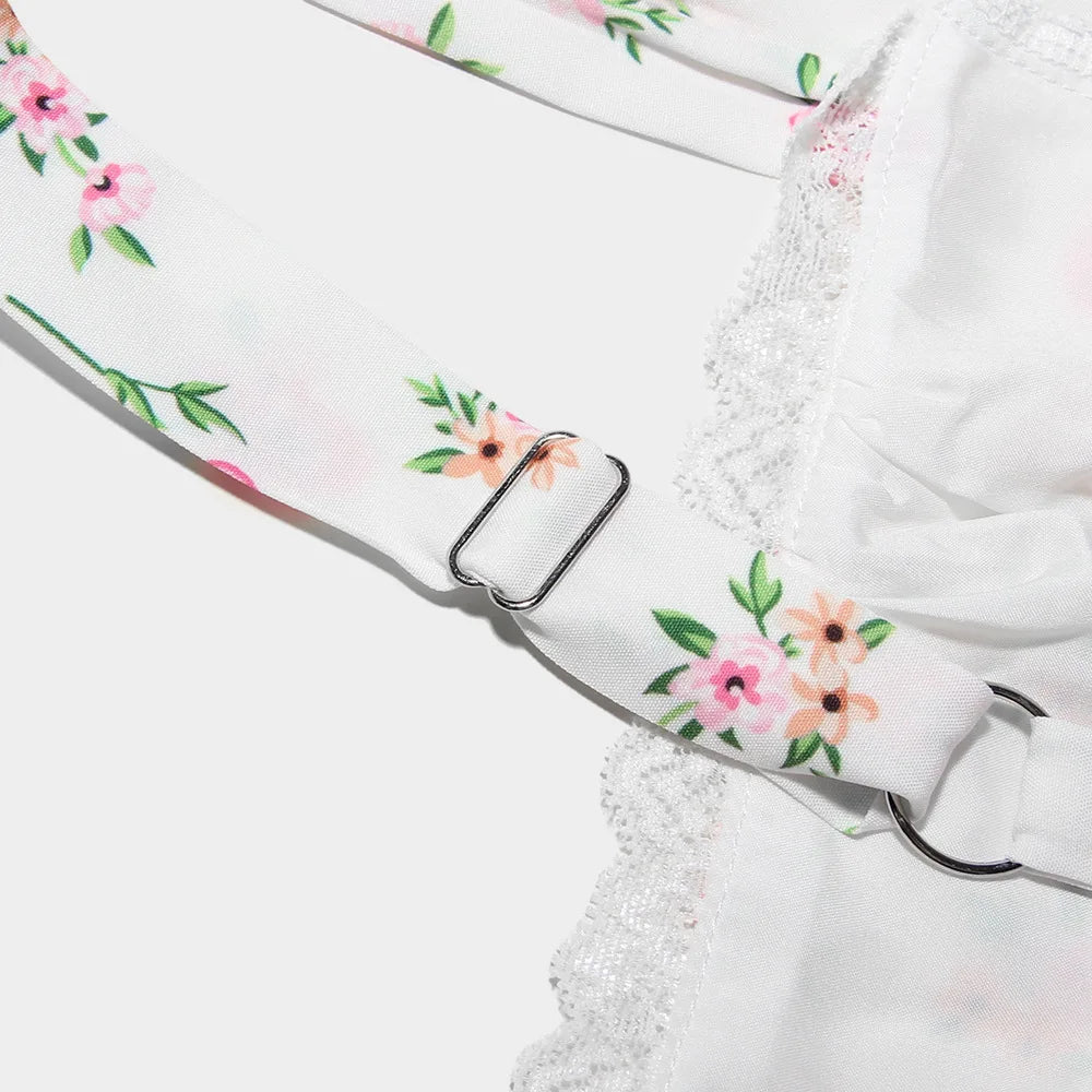 Button Lace Up Midi Dress