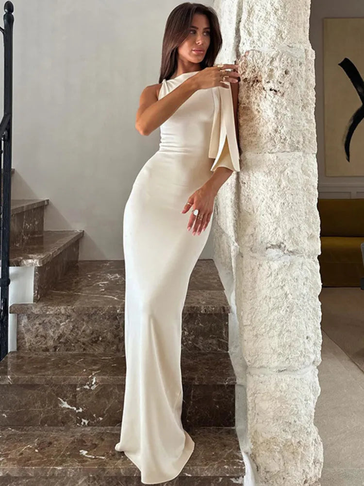 Off Shoulder Bodycon Maxi Dress